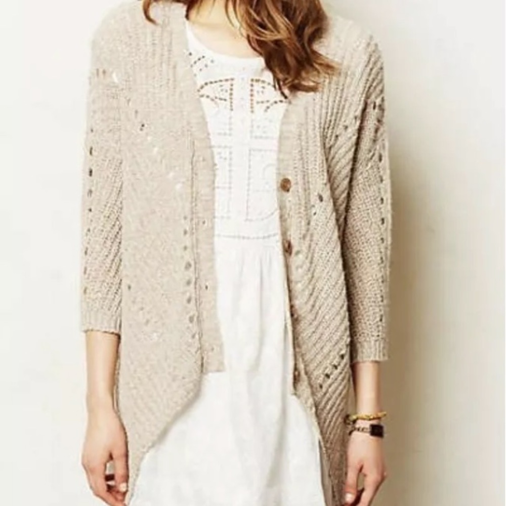 Anthropologie Moth Theca Handkerchief Cardigan - Picture 4 of 8